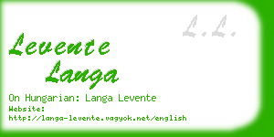 levente langa business card